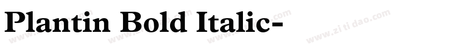 Plantin Bold Italic字体转换
